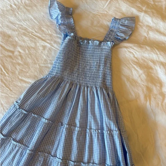 Blue Gingham Hill House Tiny Ellie Nap Dress - Picture 1 of 3